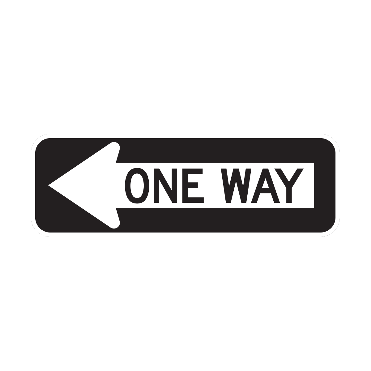 One Way Sign with Arrow (R6-1)