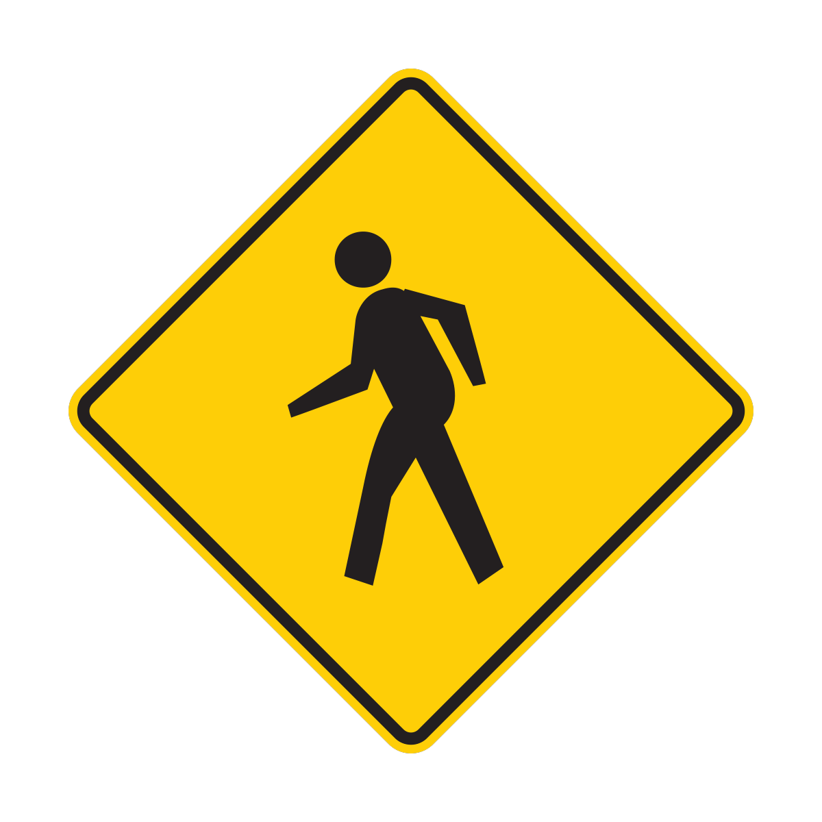 Pedestrian Crossing Symbol Sign (W11-2)