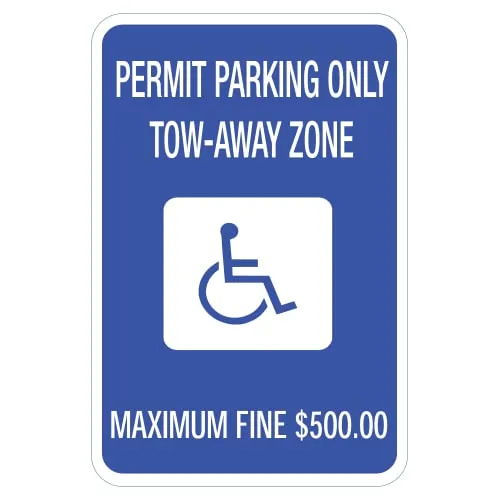 Permit Parking Only Tow-Away Zone Sign for Georgia