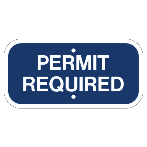 Handicap Permit Required Sign