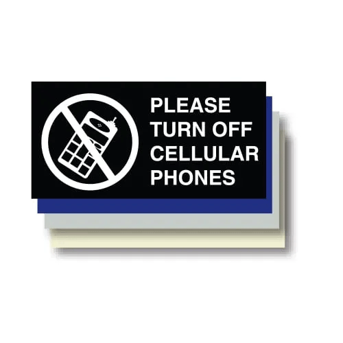 Please Turn Off Cellular Phones ADA Plaque
