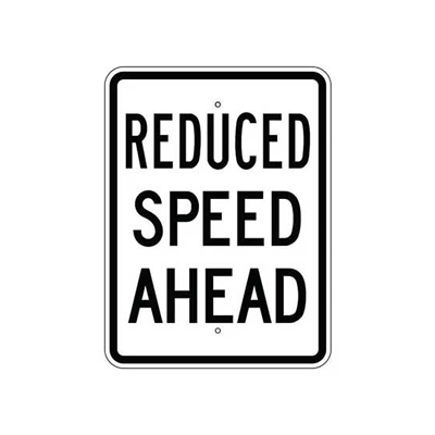 Reduce Speed Ahead Sign (R2-5A)