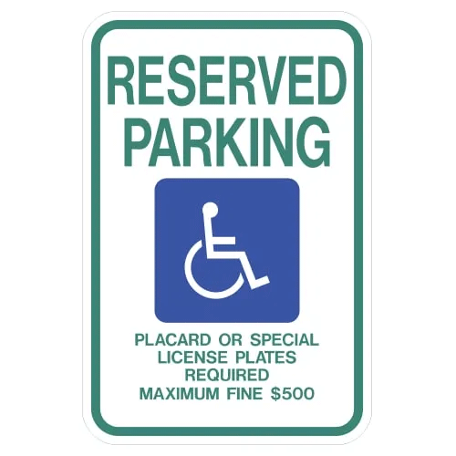 Reserved Parking Handicap Symbol Sign for Hawaii (R7-8)