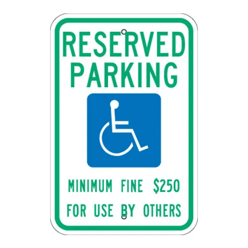 Reserved Parking Handicap Symbol Sign for Nevada