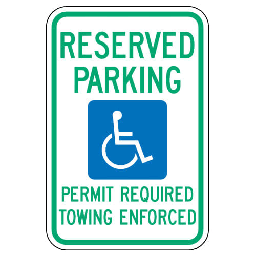 Reserved Parking with Handicap Symbol Sign for Arkansas R7-8