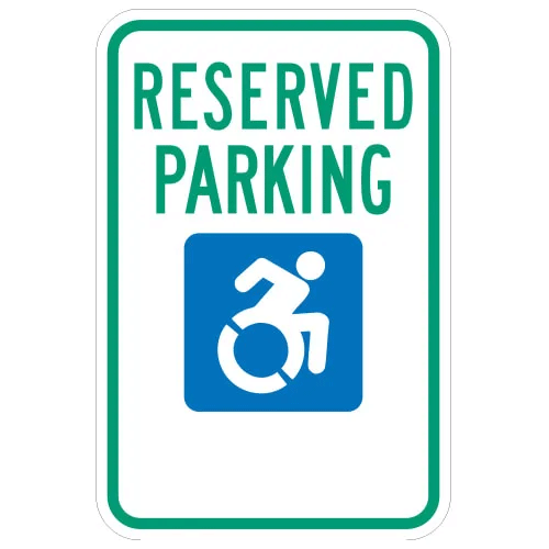 Reserved Parking with Handicap Symbol Sign for New York