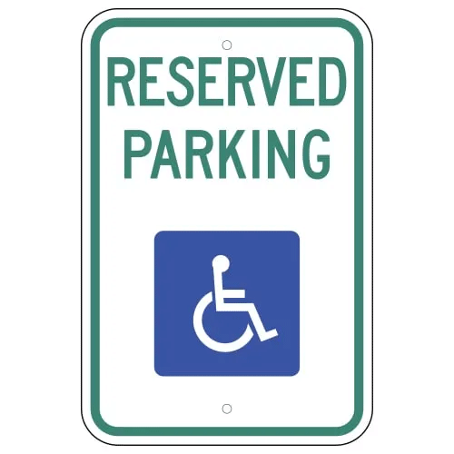 Reserved Parking with Handicap Symbol Sign for Wyoming