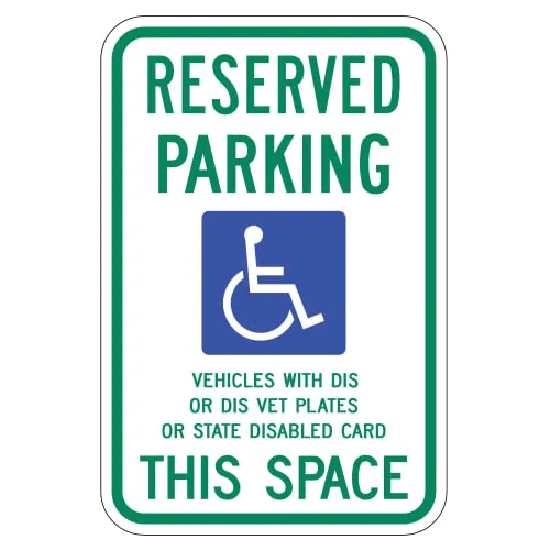 Reserved Parking with Handicap Symbol This Space Sign for Wisconsin