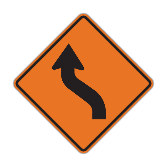 Reverse Curve Construction Sign (W1-4)