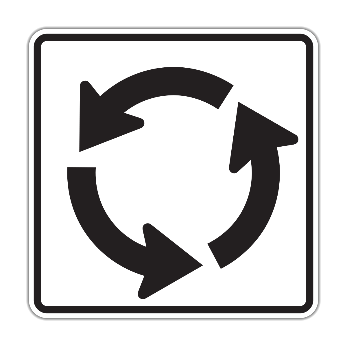 Roundabout Circulation Sign (R6-5P)