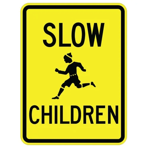 Slow Children Sign - Slow Down for Kids Playing Signs
