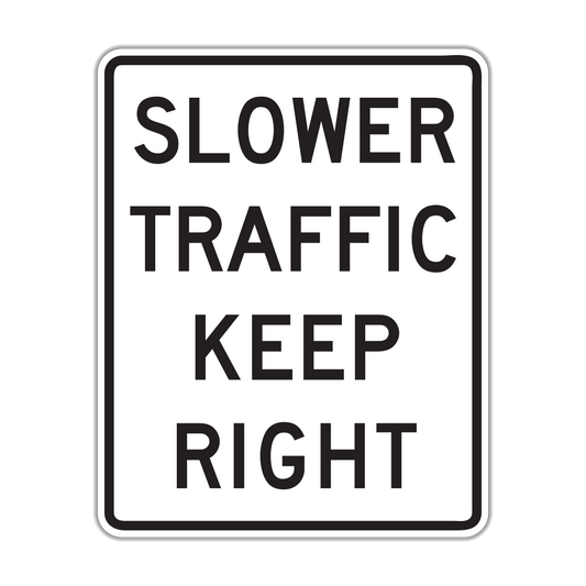 Slower Traffic Keep Right Sign (R4-3)