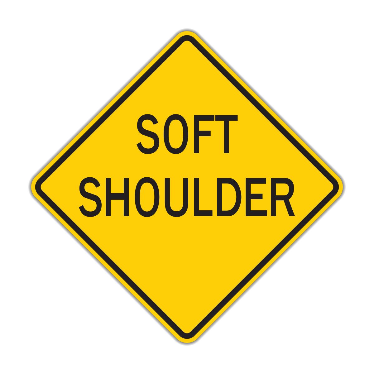 Soft Shoulder Sign (W8-4)