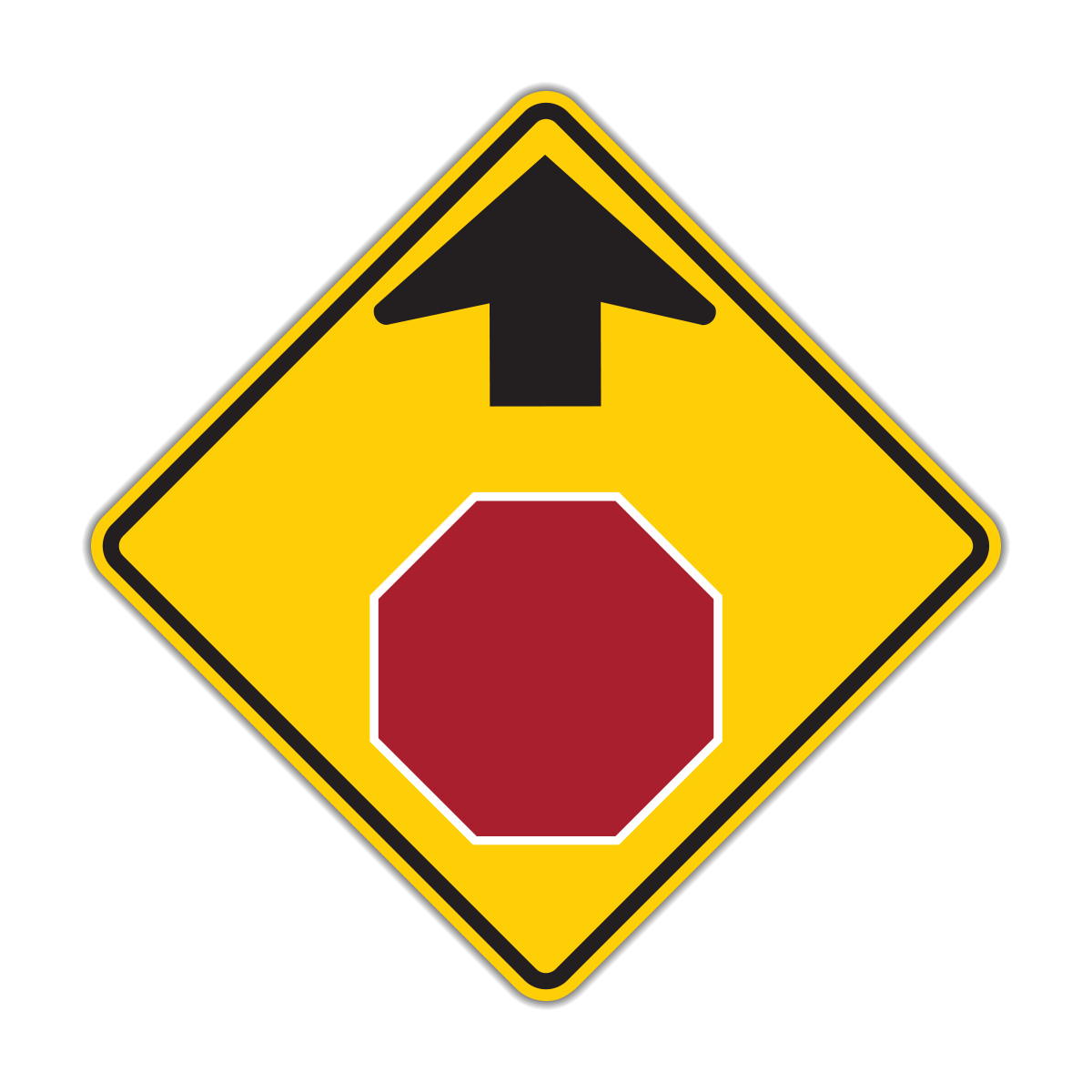 Stop Ahead Symbol Sign (W3-1)