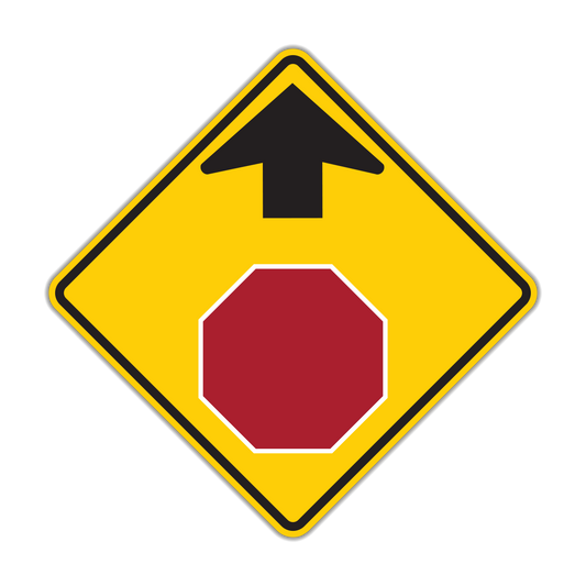 Stop Ahead Symbol Sign (W3-1)