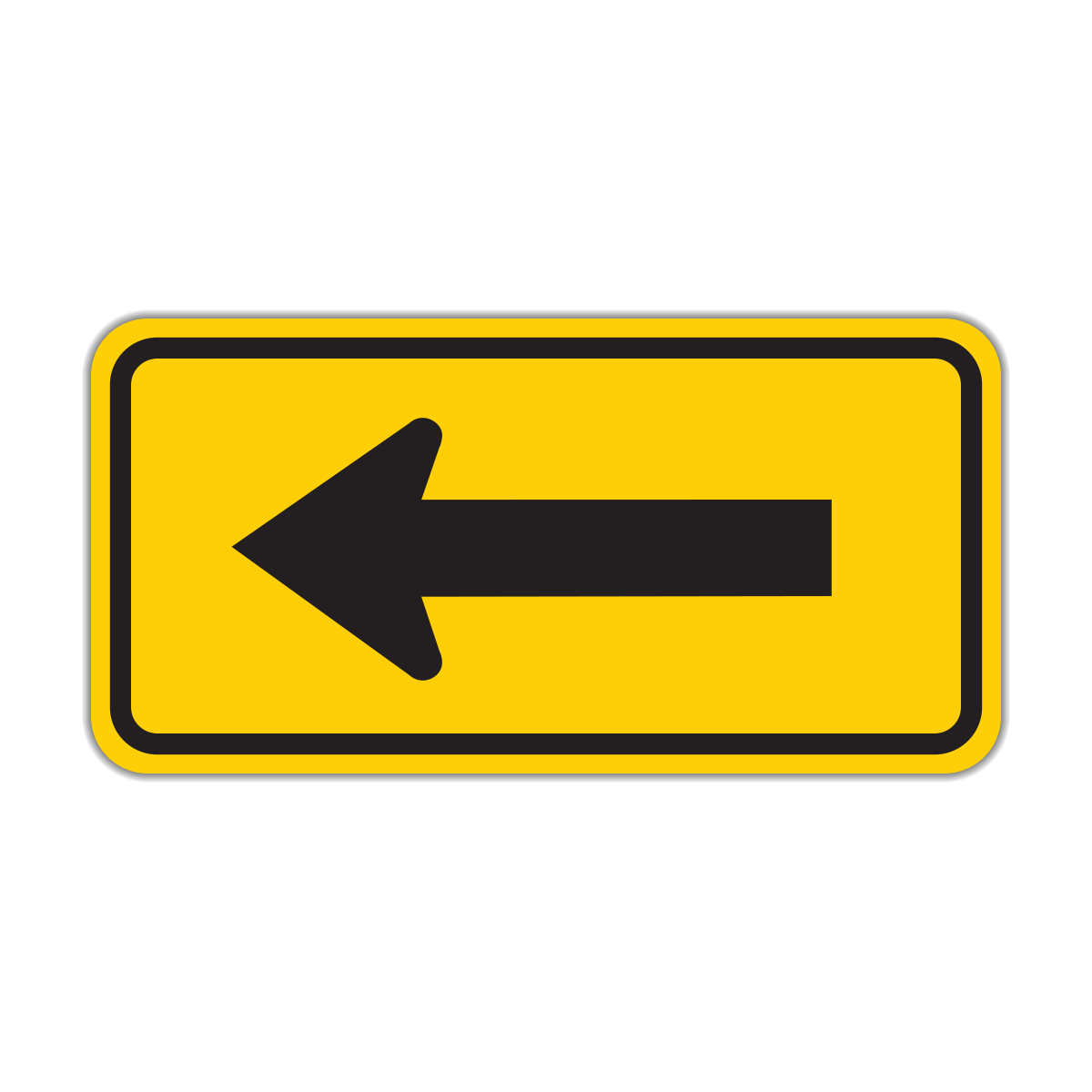 Supplemental Roadway Arrow Sign (W16-5P)