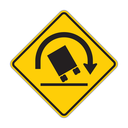 Truck Rollover Symbol Sign (W1-13)