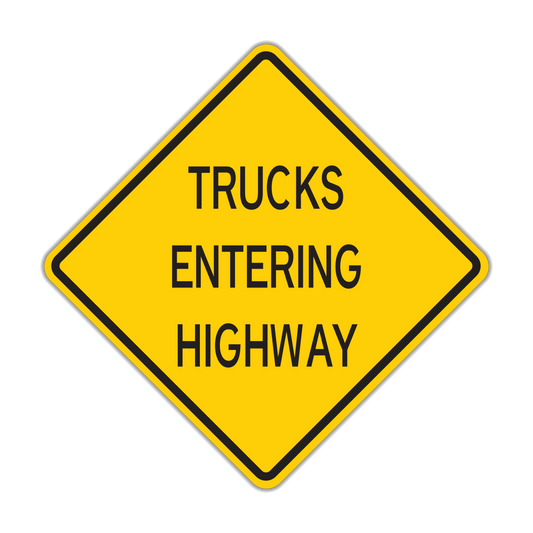 Trucks Entering HIghway Sign (HW42-7)