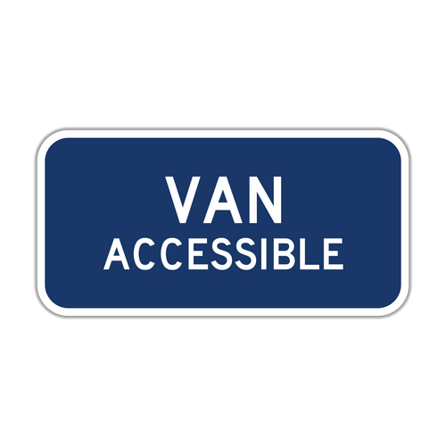 Blue Van Accessible Sign