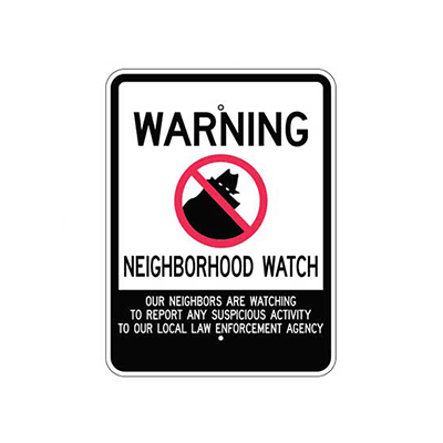 Warning Neighborhood Watch Sign