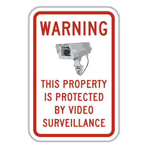 Warning This Property Is Protected by Video Surveillance (WVS-C)