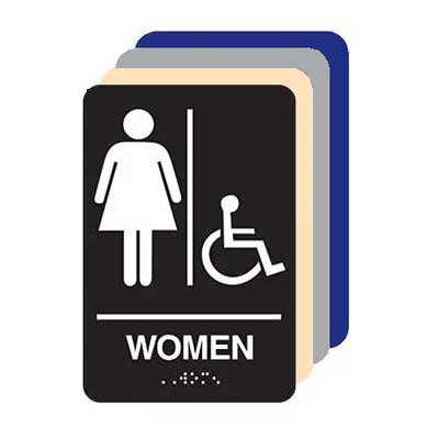 Womens Handicapped Accessible ADA Restroom Sign