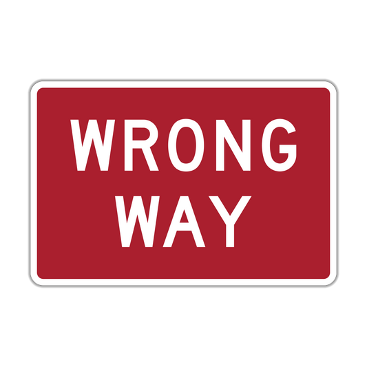 Wrong Way Sign (R5-9)