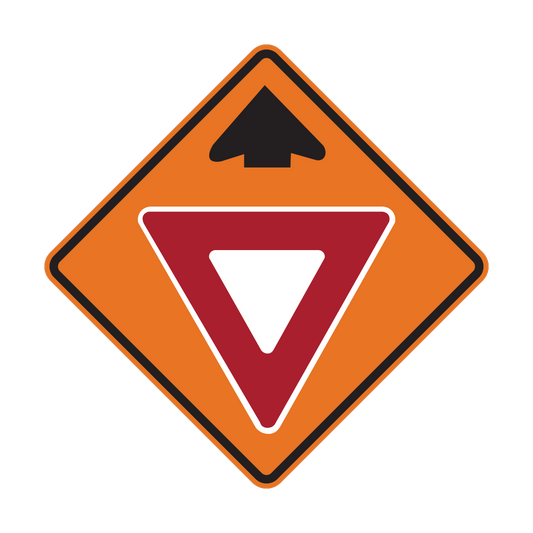 Yield Ahead Symbol Construction Sign (W3-2c)